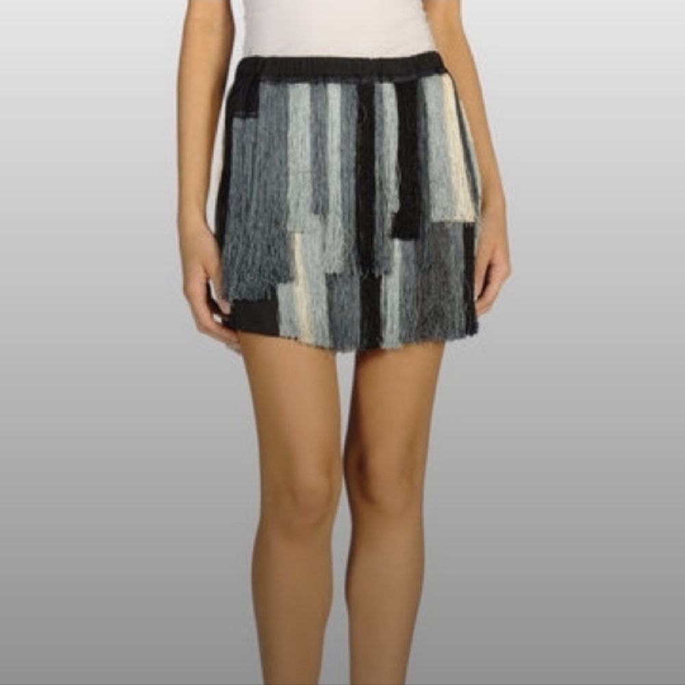 NWT Cynthia Rowley Skirt + Casadei feather heels